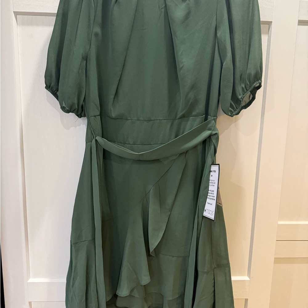 B Darlin High Low Dress in Forest Green
